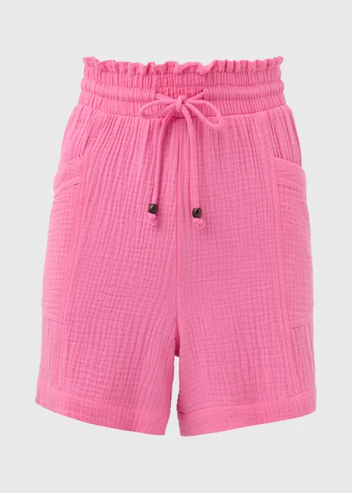 Pink Textured Shorts - 8 Image 5