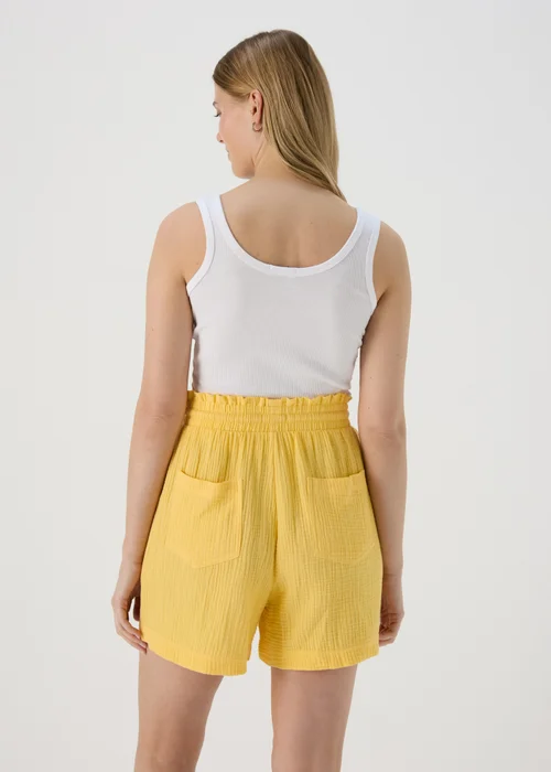 Yellow Double Cloth Shorts - 8 Image 2
