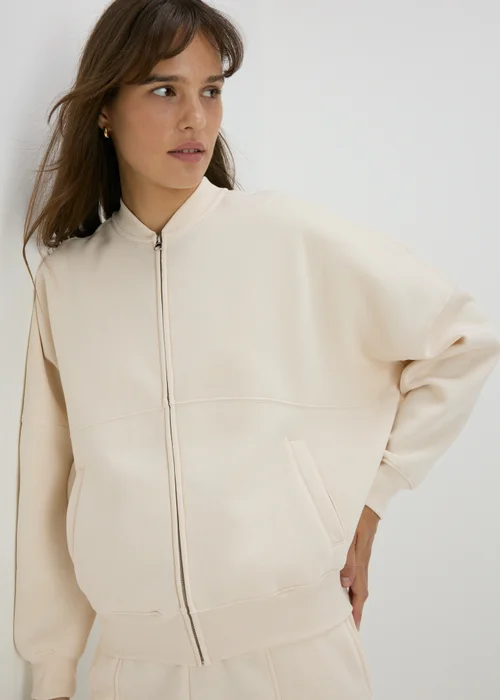 Cream Bomber Jacket - S Image 3