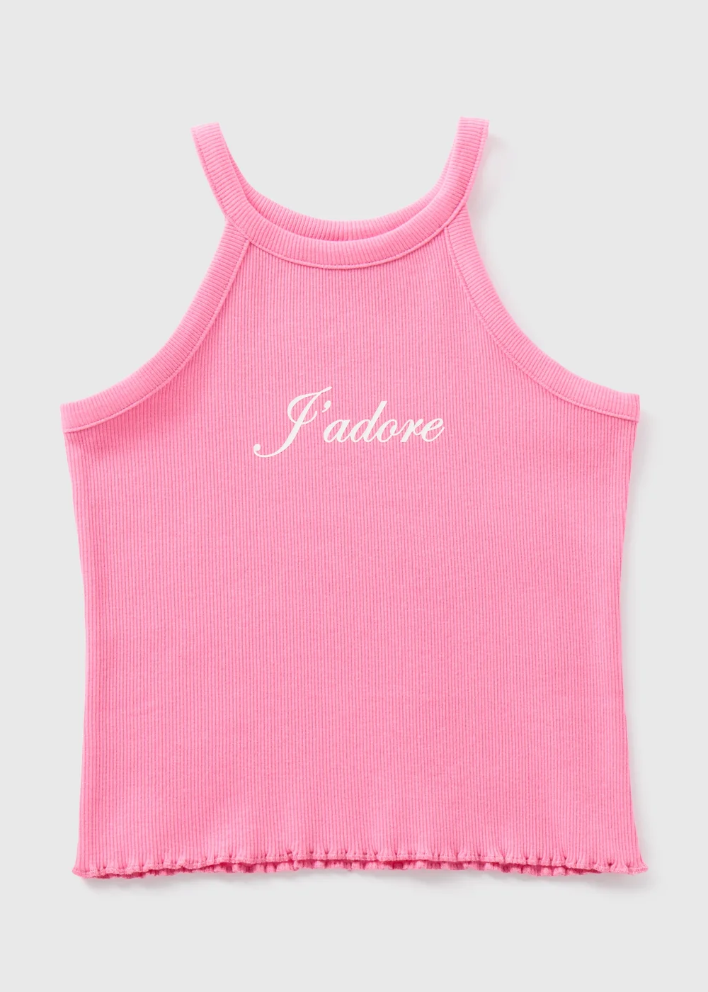 Girls Pink J'Adore Vest Top (7-13yrs) - Age 7 Years Image 1