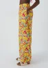 Lime Floral Wide Leg Trousers - 8 Image 3