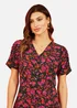 Mela Ditsy Floral Midi Shirt Dress In Pink - 14 Image 2