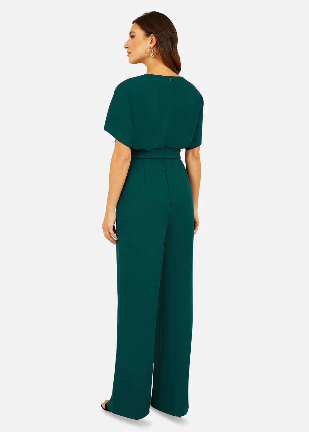 Mela Batwing Stretch Jumpsuit in Green - 10 Image 3