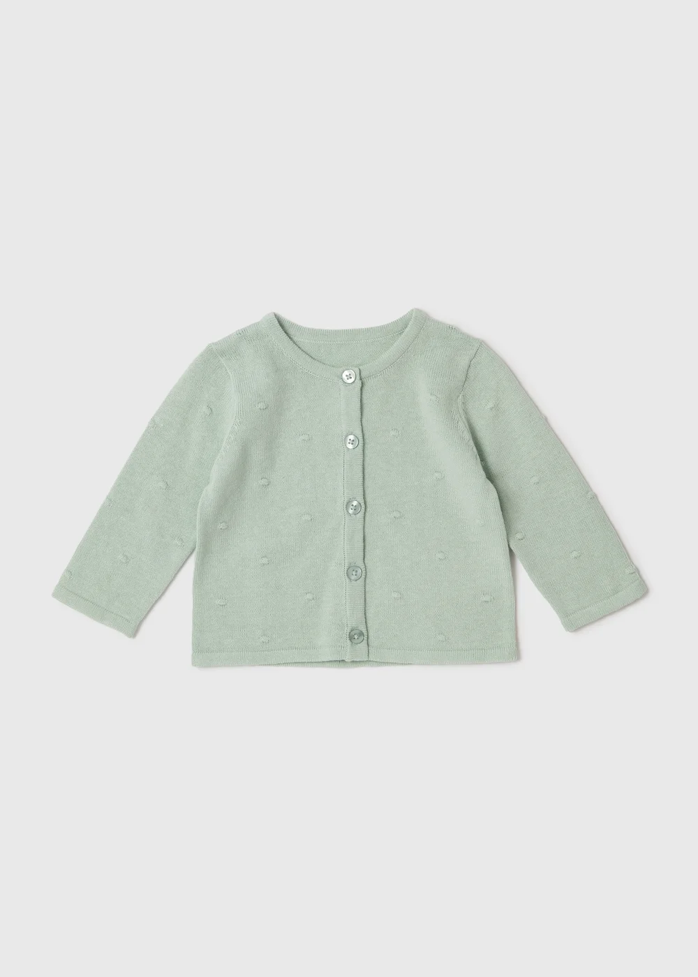 Baby Sage Bobble Knit Cardigan (Newborn-23mths) - 0-3 months Image 1