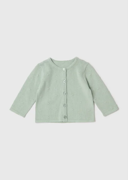Baby Sage Bobble Knit Cardigan (Newborn-23mths) - 0-3 months Image 1