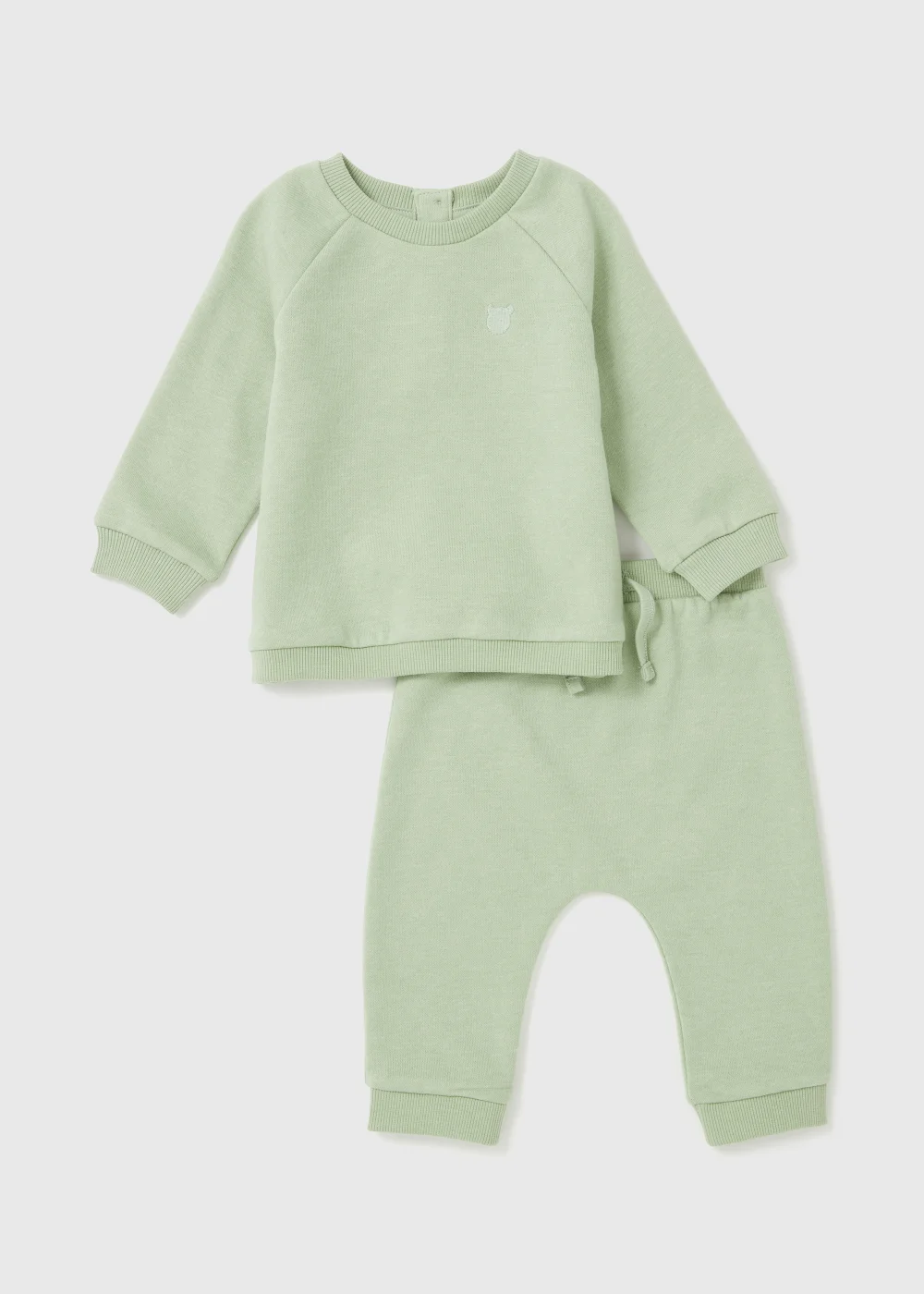 Baby Green Sweatshirt & Joggers Set (Newborn-23mths) - Age 0 - 3 Months Image 1