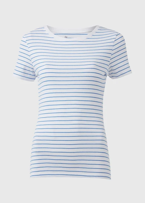 White & Blue Stripe T-Shirt - 8 Image 5