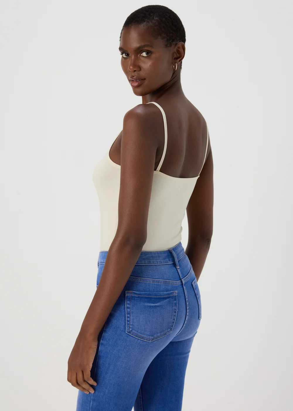 Cream Basic Cami Top - 8 Image 2