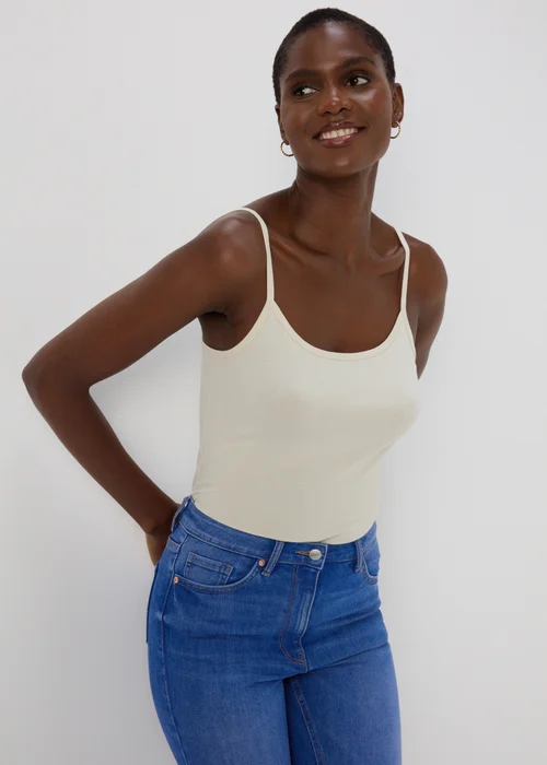 Cream Basic Cami Top - 8 Image 1