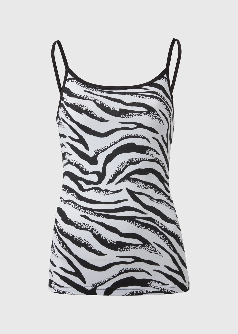 Black/White Animal Print Basic Cami Vest - 8 Image 5