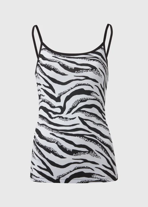 Black/White Animal Print Basic Cami Vest - 8 Image 5