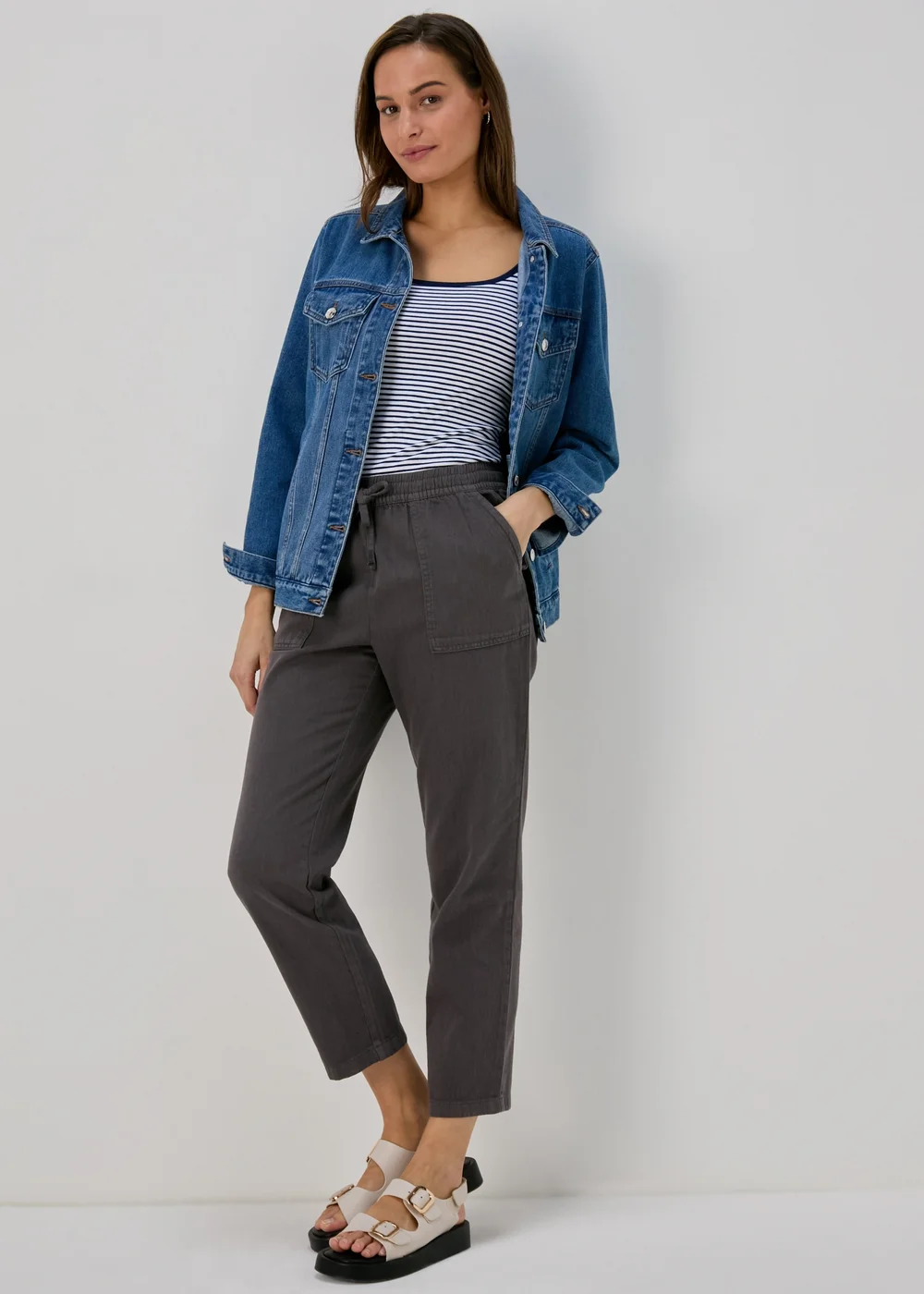 Navy Stripe Cami Top - Size 8 Image 4