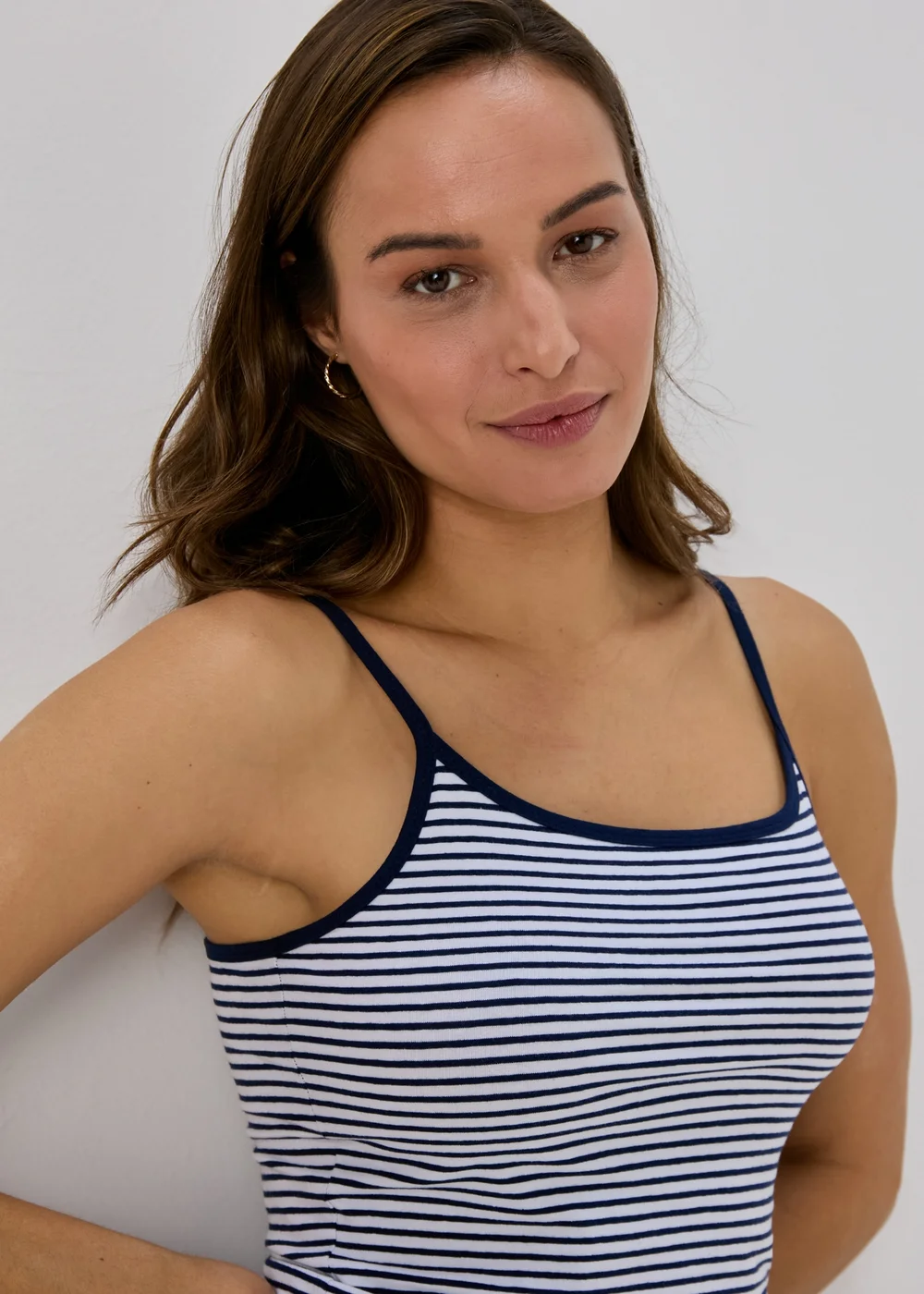 Navy Stripe Cami Top - Size 8 Image 3