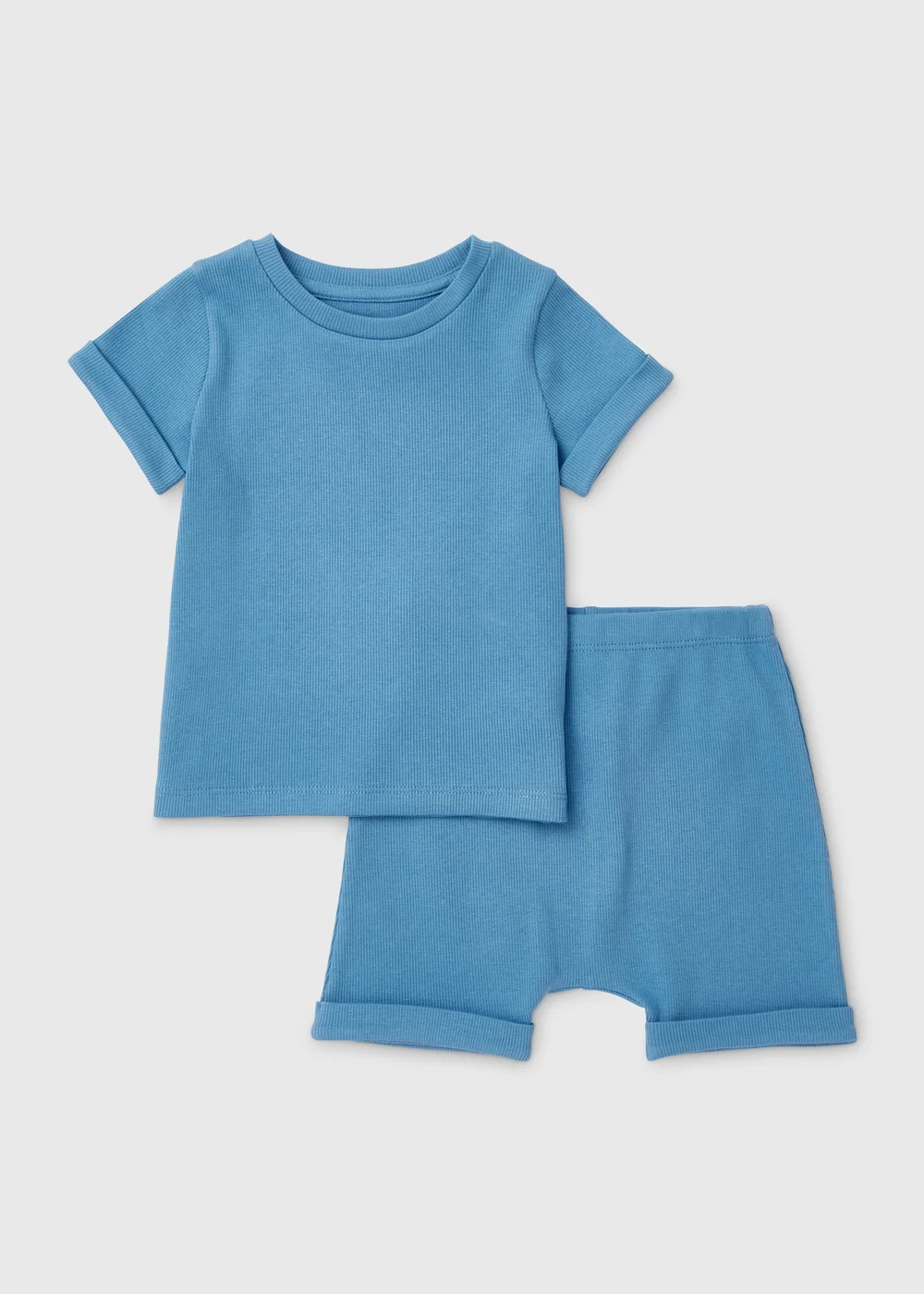 Baby Blue T-Shirt & Shorts Set (Newborn-23mths) - 0-3 months Image 1