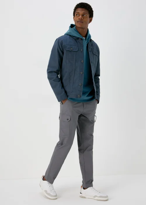 Blue Essential Pull On Hoodie - S Image 4