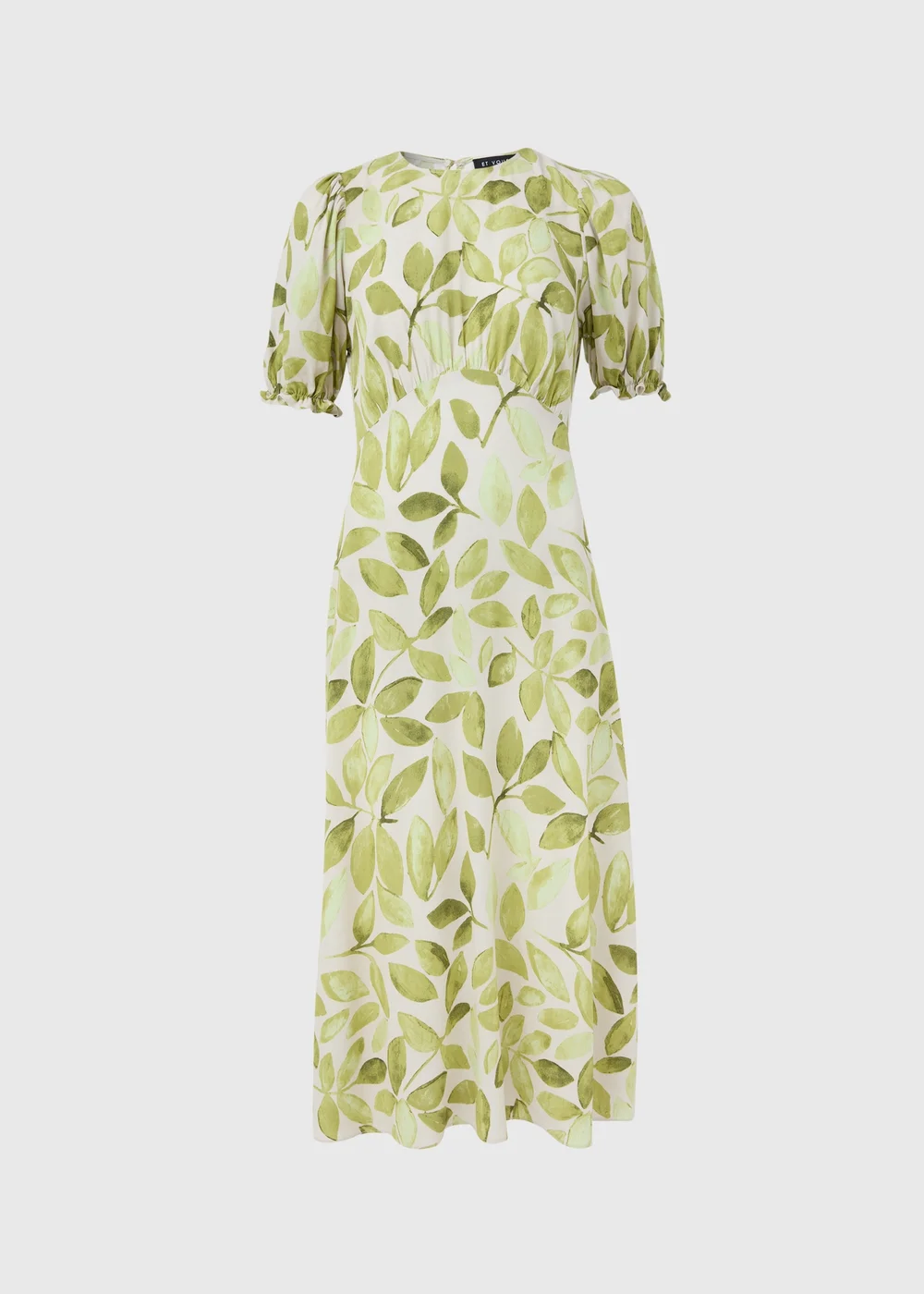Et Vous Lime Leaf Print Midi Tea Dress - 8 Image 5