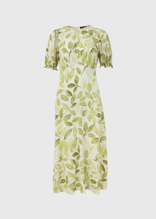 Et Vous Lime Leaf Print Midi Tea Dress - 8 Image 5