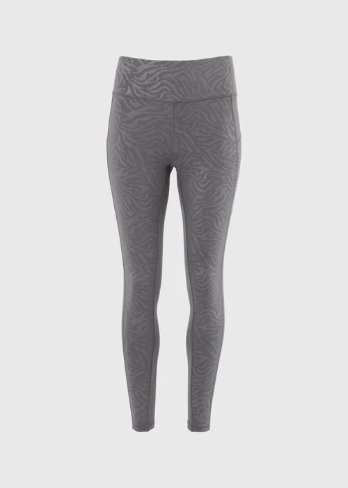 Souluxe Grey Tonal Printed Leggings - 8 Image 5