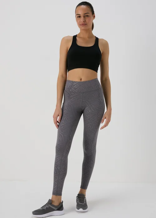 Souluxe Grey Tonal Printed Leggings - 8 Image 1