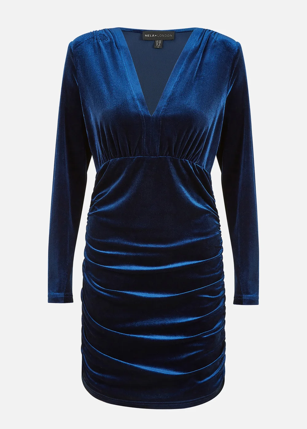 mela london long sleeve dress Sequin Belted Wrap Long Sleeve Dress In Black | Mela London