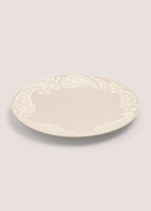 Beige Artisan Wax Dinner Plate Image 1