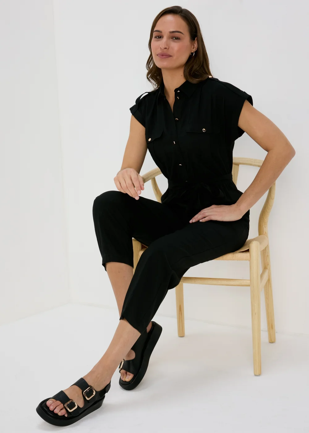 Et Vous Black Airflow Utility Jumpsuit - 8 Image 4