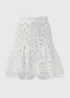 Et Vous White Lace Peplum Skirt - Size 8 Image 5