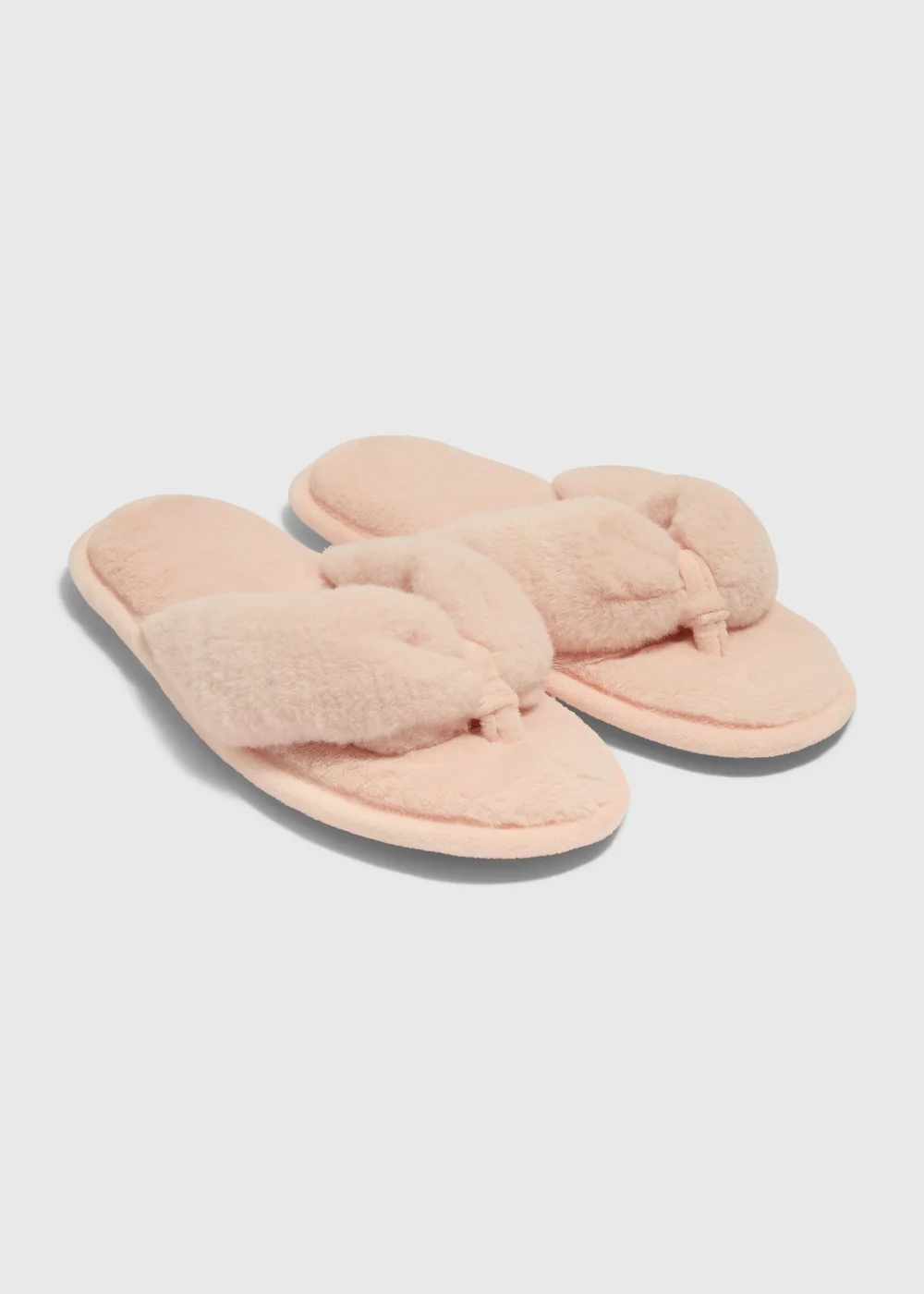 Pink Fur Slippers - Small Image 1