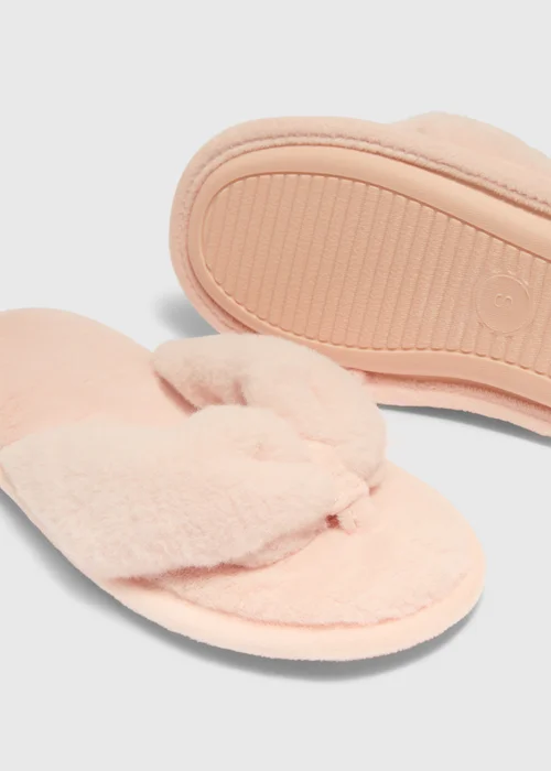 Pink Fur Slippers - Small Image 2