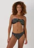 Black Mono Stripe Textured Bandeau Top - Size 6 Image 1