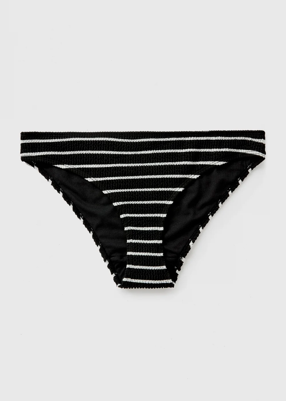 Black Mono Stripe Textured Mini Briefs - Size 6 Image 4