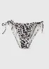 Black & Cream Reverse Tile Triangle Bikini Bottoms - Size 6 Image 4