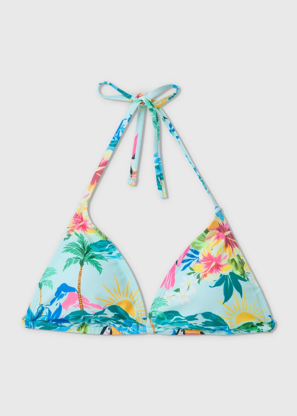 Multicolour Triangle Bikini Top - Size 6 Image 4