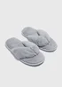 Grey Fur Slippers - Small Image 1
