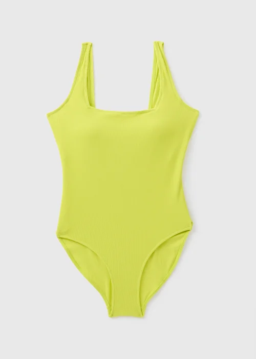 Lime Ribbed Swimsuit - 6 Image 4