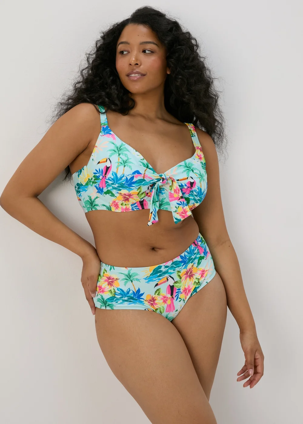 Multicolour D Plus Midi Bikini Bottoms - 6 Image 1