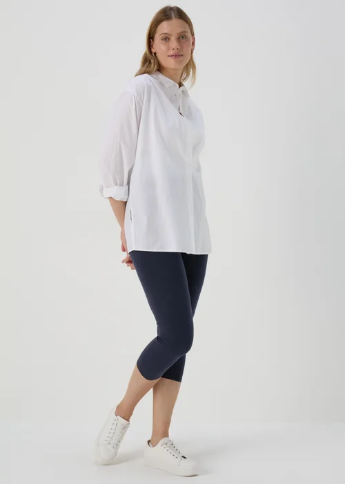 Blue Cropped Leggings - 8 Image 1