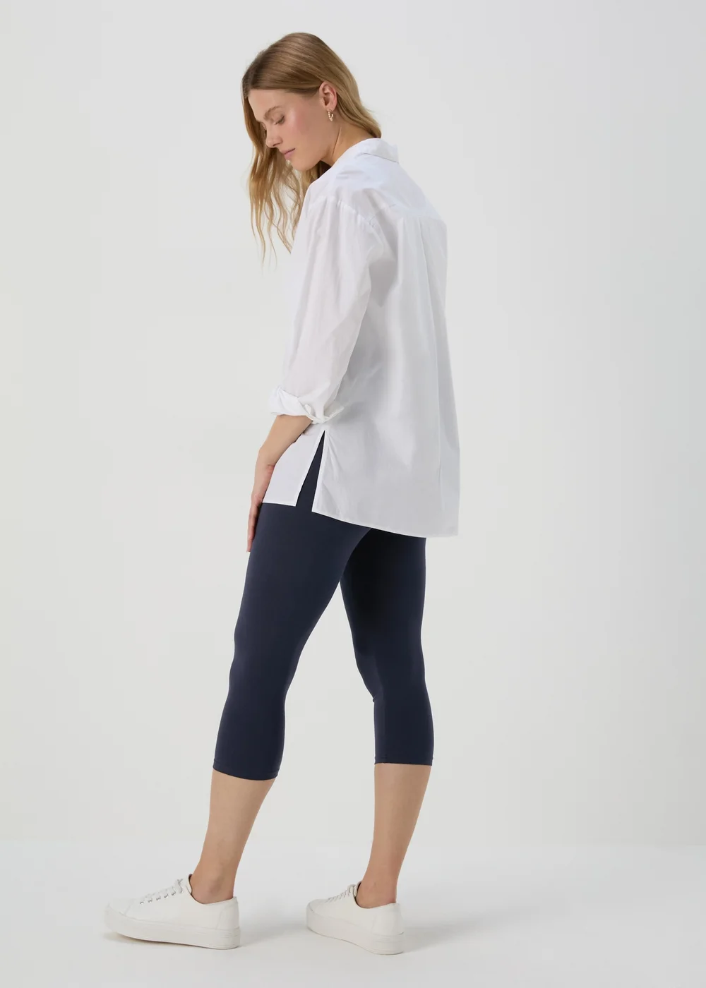 Blue Cropped Leggings - 8 Image 2