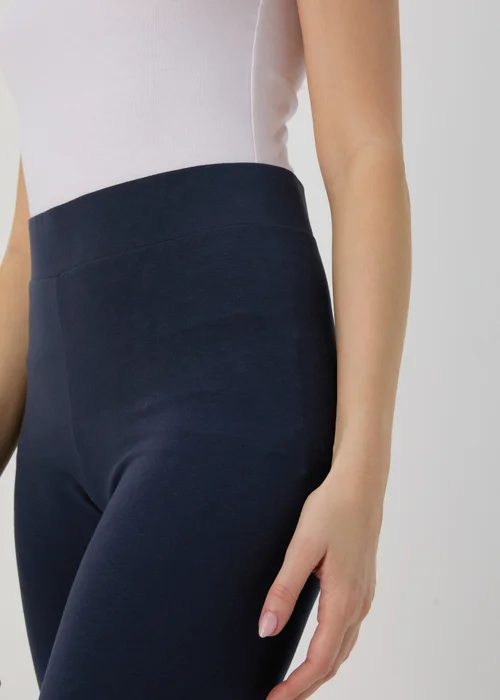 Blue Cropped Leggings - 8 Image 3