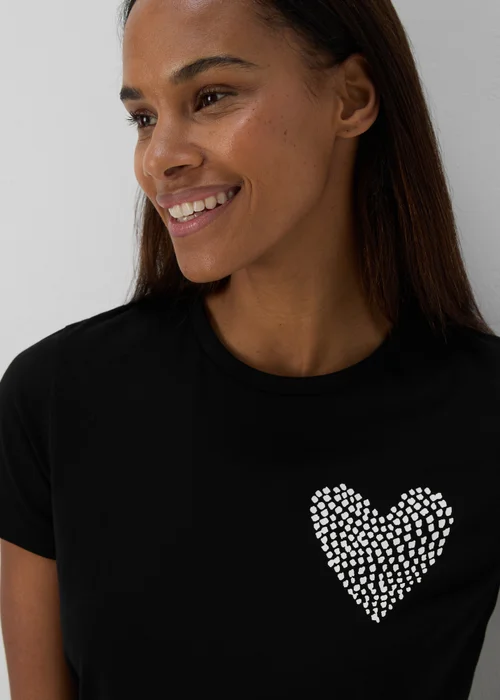 Black Heart Print Pyjama Set - Extra small Image 3