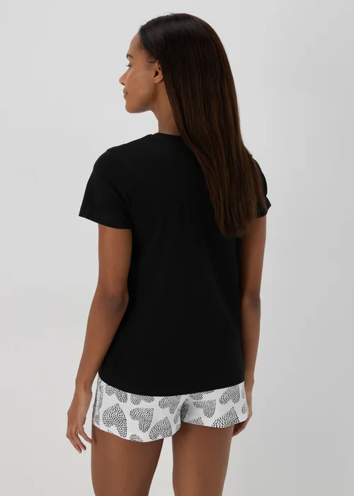 Black Heart Print Pyjama Set - Extra small Image 2