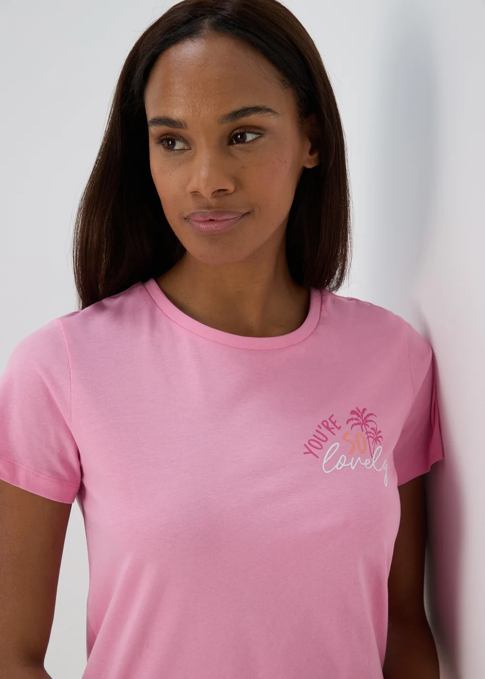 Pink Lovely Palm Print Pyjama Set - Extra small Image 3