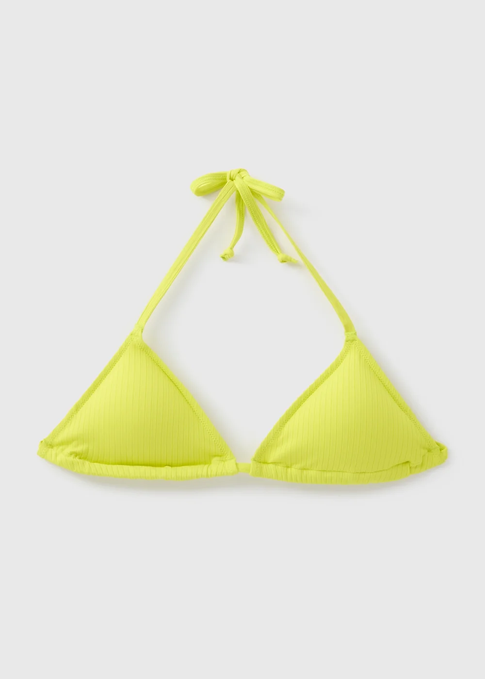 Lime Triangle Ribbed Bikini Top - 6 Image 4