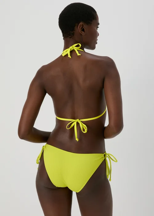 Lime Triangle Ribbed Bikini Top - 6 Image 2