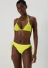 Lime Triangle Ribbed Bikini Briefs - Size 6 Image 1