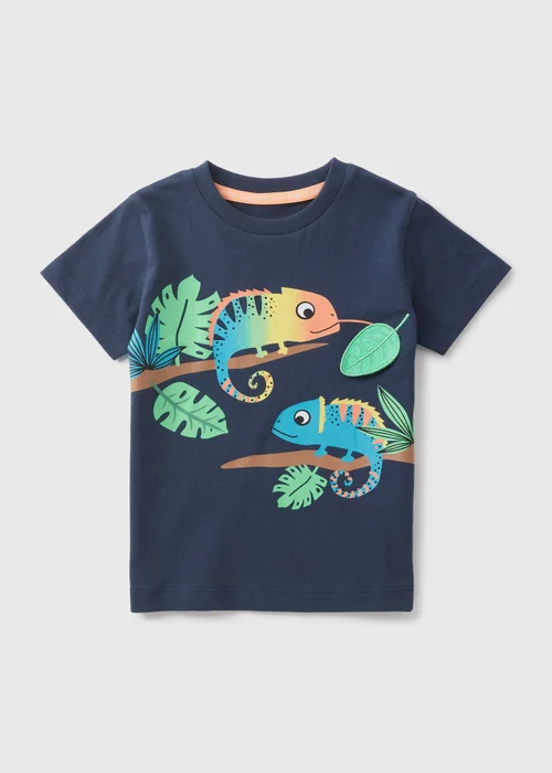 Boys Navy Lizard T-Shirt (1-7yrs) - 1 to 1 half years Image 1