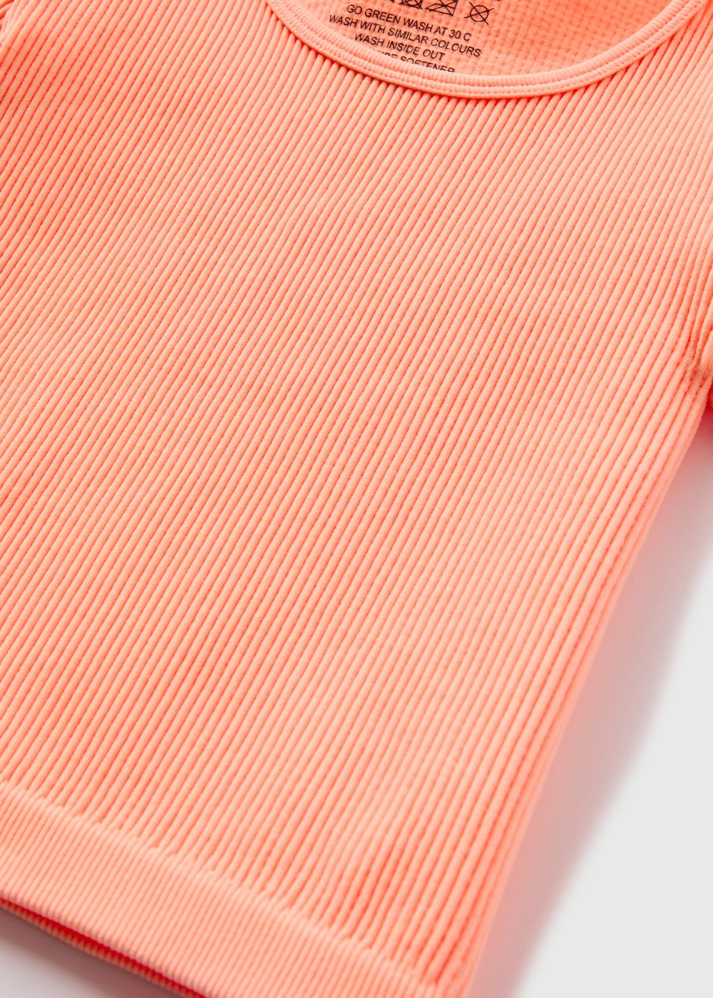 Girls Coral Seamless Ribbed T-Shirt (7-15yrs) - S Image 2
