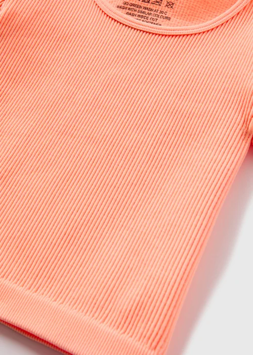 Girls Coral Seamless Ribbed T-Shirt (7-15yrs) - S Image 2
