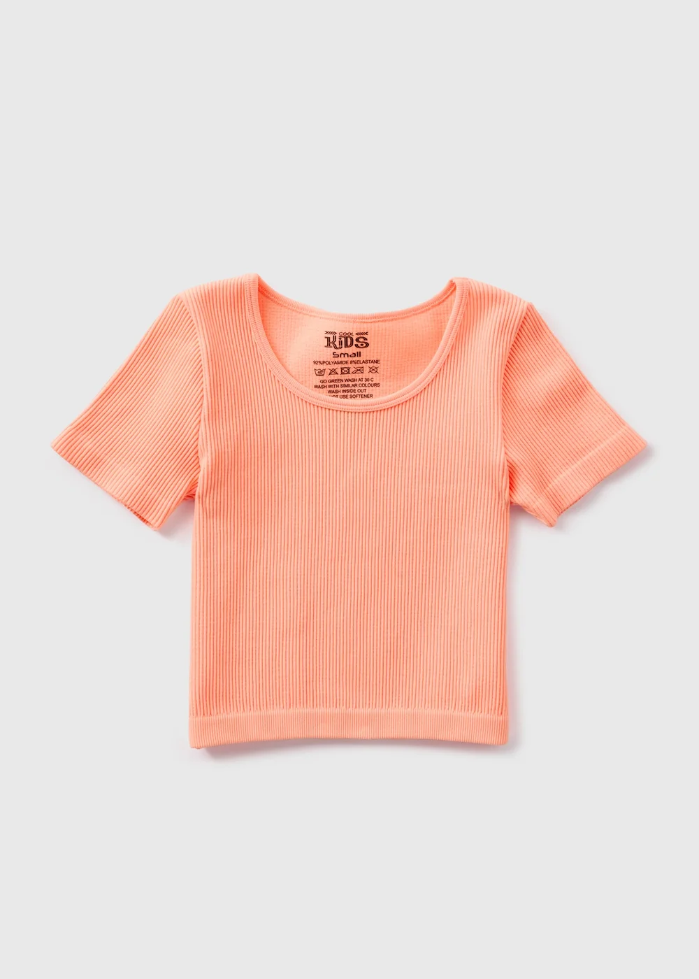 Girls Coral Seamless Ribbed T-Shirt (7-15yrs) - S Image 1