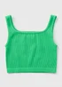 Girls Green Seamless Ribbed Vest (7-15yrs) - Small Image 1